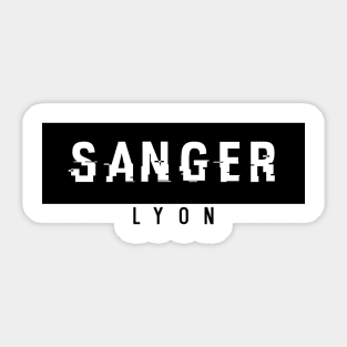 SangerLyon Carré noir Sticker